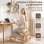 Silla ergonómica de rodillas Homcom pana crema madera abedul