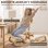 Silla ergonómica de rodillas Homcom pana crema madera abedul