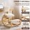 Silla ergonómica de rodillas Homcom pana crema madera abedul