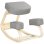 Silla ergonómica de rodillas Vinsetto con cojines acolchados y marco de madera gris