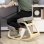 Silla ergonómica de rodillas Vinsetto con cojines acolchados y marco de madera gris