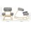 Silla ergonómica de rodillas Vinsetto con cojines acolchados y marco de madera gris