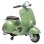 Moto eléctrica infantil Aiyaplay Vespa Licencia Oficial Ruedines Desmontables Verde