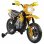 Moto eléctrica infantil Homcom amarilla con ruedas de apoyo desmontables