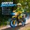 Moto eléctrica infantil Homcom amarilla con ruedas de apoyo desmontables