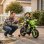 Moto Eléctrica Infantil Homcom Verde con Ruedas de Apoyo Desmontables