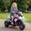 Moto eléctrica infantil Homcom 3 ruedas faros música bocina rosa
