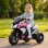 Moto eléctrica infantil Homcom 3 ruedas faros música bocina rosa