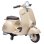 Motocicleta Elétrica Infantil AIYAPLAY Licença Vespa - Rodas de Apoio Removíveis Branca