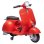 Moto Eléctrica Infantil Aiyaplay Vespa Licencia Oficial Rojo