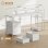 Mesa de escritorio con luces LED Homcom 155,5 x 48 x 88,5 cm blanca