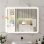 Espelho de Banho Homcom 90x70 cm LED Bluetooth 3 Cores de Luz