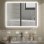 Espelho de Banho Homcom 90x70 cm LED Bluetooth 3 Cores de Luz