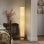 Lâmpada de pé Homcom E27 40W Abajur linho Ø15x120 cm Beige