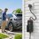 Cabo de Carga Automóveis Elétricos Homcom Tipo 2, 3,7 kW, 5 m, 6-16A, Temporizador Preto
