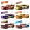 Voiture Cars Disney Pixar NASCAR 1/55 Diecast avec roues coulissantes et barriere de pit stop
