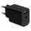 Cargador USB Gembird 2 Puertos 2.4A Universal Negro