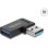 Adaptador USB Delock USB-A macho a USB-A hembra 3.2 Gen 2 10 Gbps Angulado