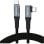 Câble Thunderbolt 4 Beline USB-C 1m 40 Gbps 240W Angle Noir
