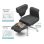 Chaise Ergonomique Newtral Freedom-X-FB Plateau Portatif Gris Fonce