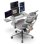 Sedia ergonomica Newtral NT002 con poggiapiedi e supporto lombare regolabile