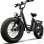 Bicicleta elétrica URLIFE E20 Pro 48V 15,6Ah rodas 20 x 4,0 polegadas preta