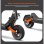 Patinete elétrico Joyor S5pro Abe 500W Autonomia 70km Rodas 10'' Suspensão Preto