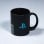 Taza Play Station Iconos Azul Y Negro Cerámica 325 Mls