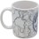Taza Mapa De Relieves Jurassic World Dominion Cerámica 324 Mls