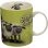 Taza La Oveja Shaun Rebaño Sobre Fondo Verde Porcelana 350 Mls