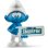 Figura Pitufo Con Cartel "keep On Smurfin"  5,5 Cms