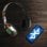 Auriculares bez marki inalámbricos Bluetooth con micrófono, RGB y batería 200 mAh negro