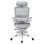 Silla ergonómica SIHOO B100 Pro blanca con soporte lumbar y reposapiés