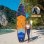 Tabla de SUP hinchable Funwater SUPFW43B 350×89×15 cm Kit Completo Azul/Naranja