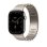 Bracelet Apple Watch acier inox 46 mm naturel fermeture butterfly