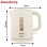 Hervidor eléctrico Klausberg KB-9047 1 l 1100 W Beige