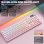 Teclado Aula F108 Pro mecánico full size RGB hot swap rosa
