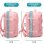 Mochila de Cabina Raykong Expandible 20L Impermeable Compatible con Portátil 14" Rosa