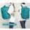 Mochila Raykong de cabina expandible 20-25 L impermeable turquesa