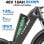 Bicicleta eléctrica TTGO F6 Boost 250 W 48 V 18 Ah 20 x 4,0" neumáticos anchos