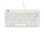 Tastatur R-Go Tools Compact Break ergonomisch mini AZERTY kabelgebunden weiß