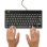 Tastatur R-Go Tools Compact Break AZERTY kabelgebunden schwarz mit LED-Pausenanzeige