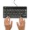 Tastatur R-Go Tools Compact Break AZERTY kabelgebunden schwarz mit LED-Pausenanzeige