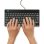 Tastatur R-Go Tools Compact Break AZERTY kabelgebunden schwarz mit LED-Pausenanzeige