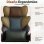 Silla Ergonómica de Oficina Dowinx QL-66B1 Reclinable 90°-135° 150 kg Soporte lumbar PU Respaldo reforzado