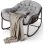 Silla mecedora Generica de ratán tipo huevo gris hasta 136 kg