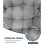 Silla mecedora Generica de ratán tipo huevo gris hasta 136 kg