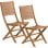 Sillas de jardín plegables Fieldmann FDZN 4012-T Pack 2 Acacia
