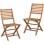 Silla de jardín plegable Eden eucalipto FSC set 2 unidades marrón