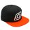 Cappellino Snapback Abystyle Naruto Shippuden Nero Arancione Simbolo Konoha